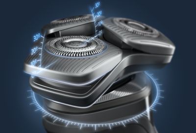 Flexible heads follow your facial contours