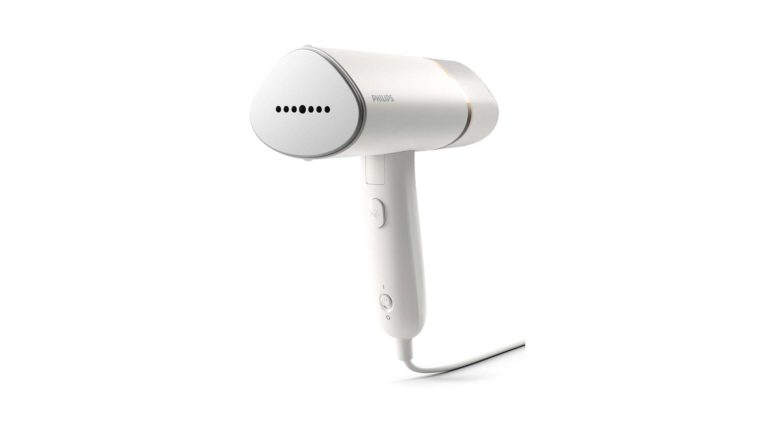Philips Steamer 3000 Series STH3020/10 in white shown as a handheld garment steamer