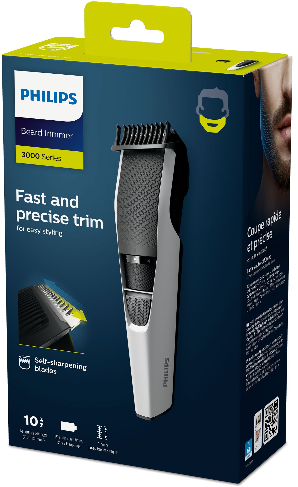 Philips Recortadora de Barba Serie 3000 Para Hombres, 20