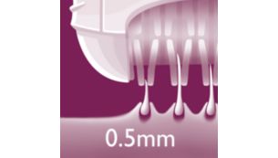 The tweezing discs catch even the shortest hairs (0.5mm)