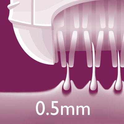 The tweezing discs catch even the shortest hairs (0.5mm)