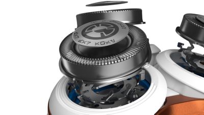 27 rotirajućih oštrica hvata i podrezuje dlačice iz svih kutova