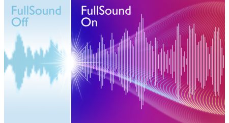 FullSound enhances sound detail for rich and powerful sound