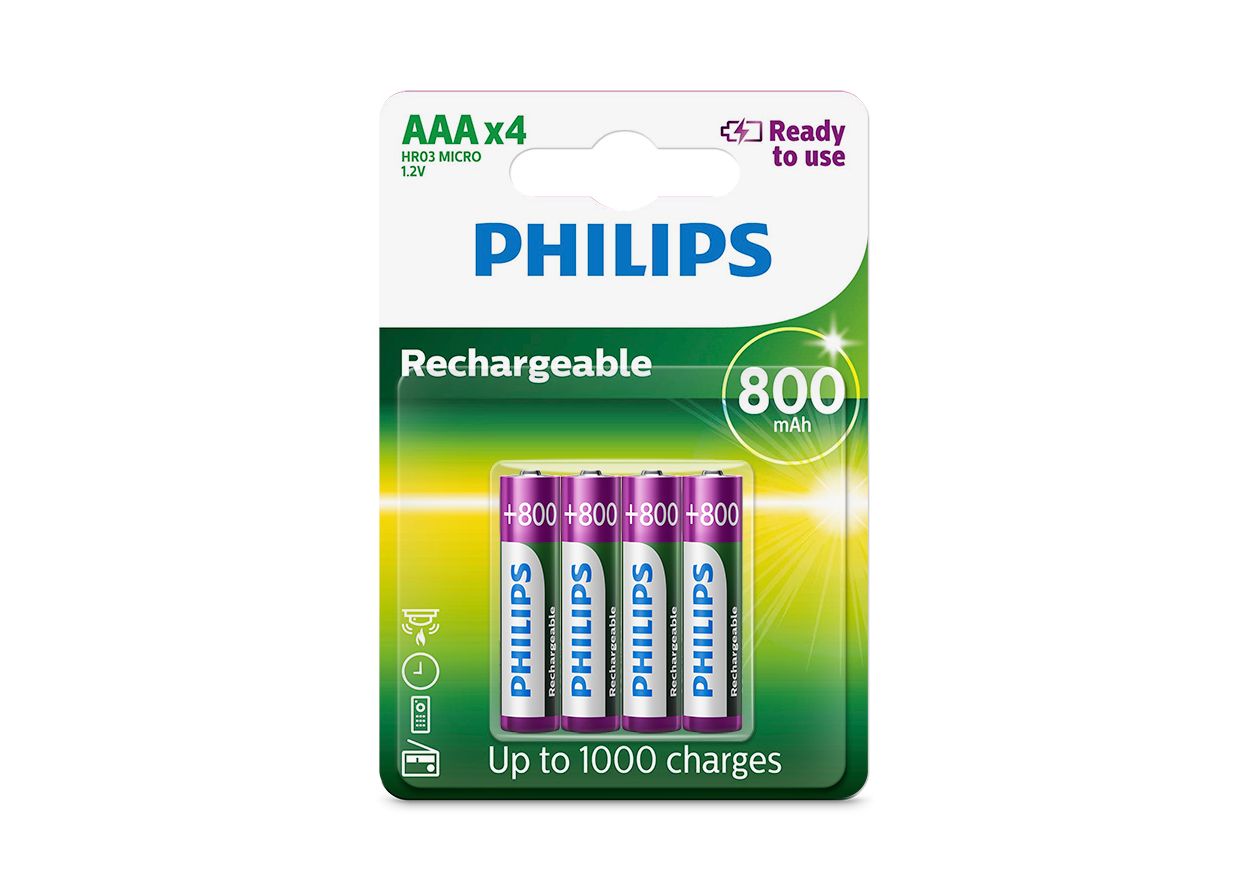 Philips rechargeable batteries deals aaa