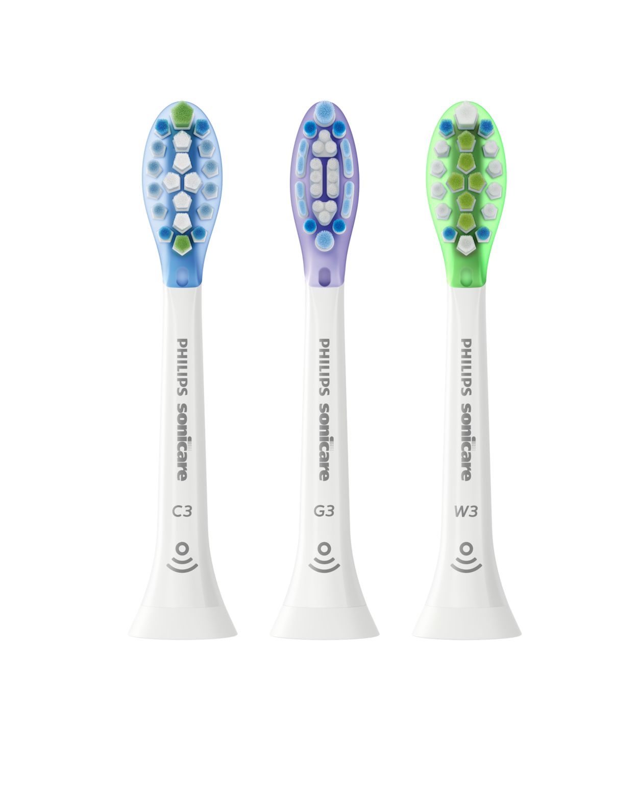 3-pack standard sonic toothbrush heads HX9073/65 | Sonicare