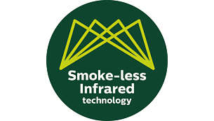 Avanzata tecnologia a infrarossi che garantisce fino all'80% di fumo in meno