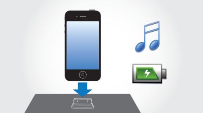 Play and charge your iPod/iPhone simultaneously