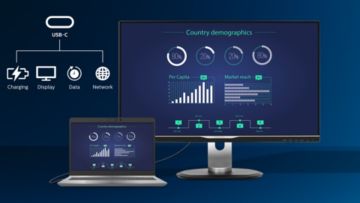Built-in USB-C docking station