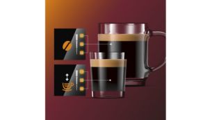 Настраивайте интенсивность аромата и объем порции кофе с помощью меню My Coffee Choice