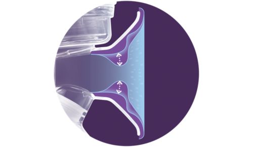 La technologie Natural Motion permet une montée de lait rapide*