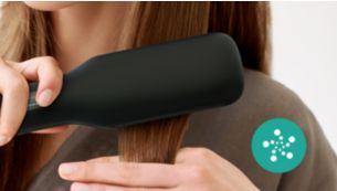 Mais cuidado com tratamento por iões para cabelo brilhante e sem frisado