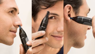 Trim nose, ears and eyebrows with total comfort