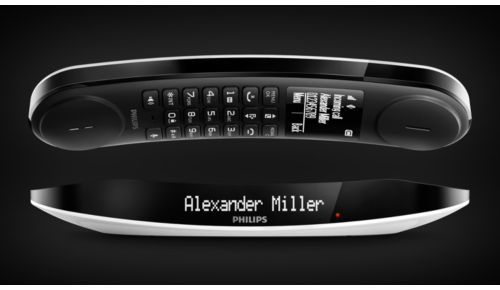 Het basisstation heeft zijwanden om de handset veilig te plaatsen