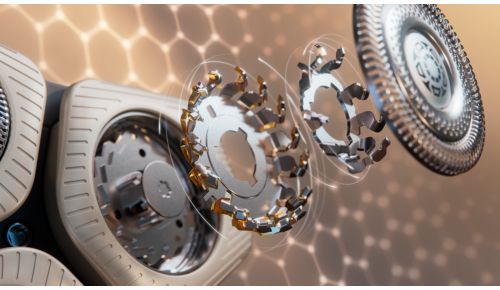 Taglia i peli in ogni direzione con le lame rotanti a 360 gradi