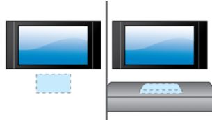 Design esguio e flexível com opção de montagem na parede