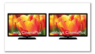 Technologia CinemaPlus zapewnia wyraźniejszy i ostrzejszy obraz