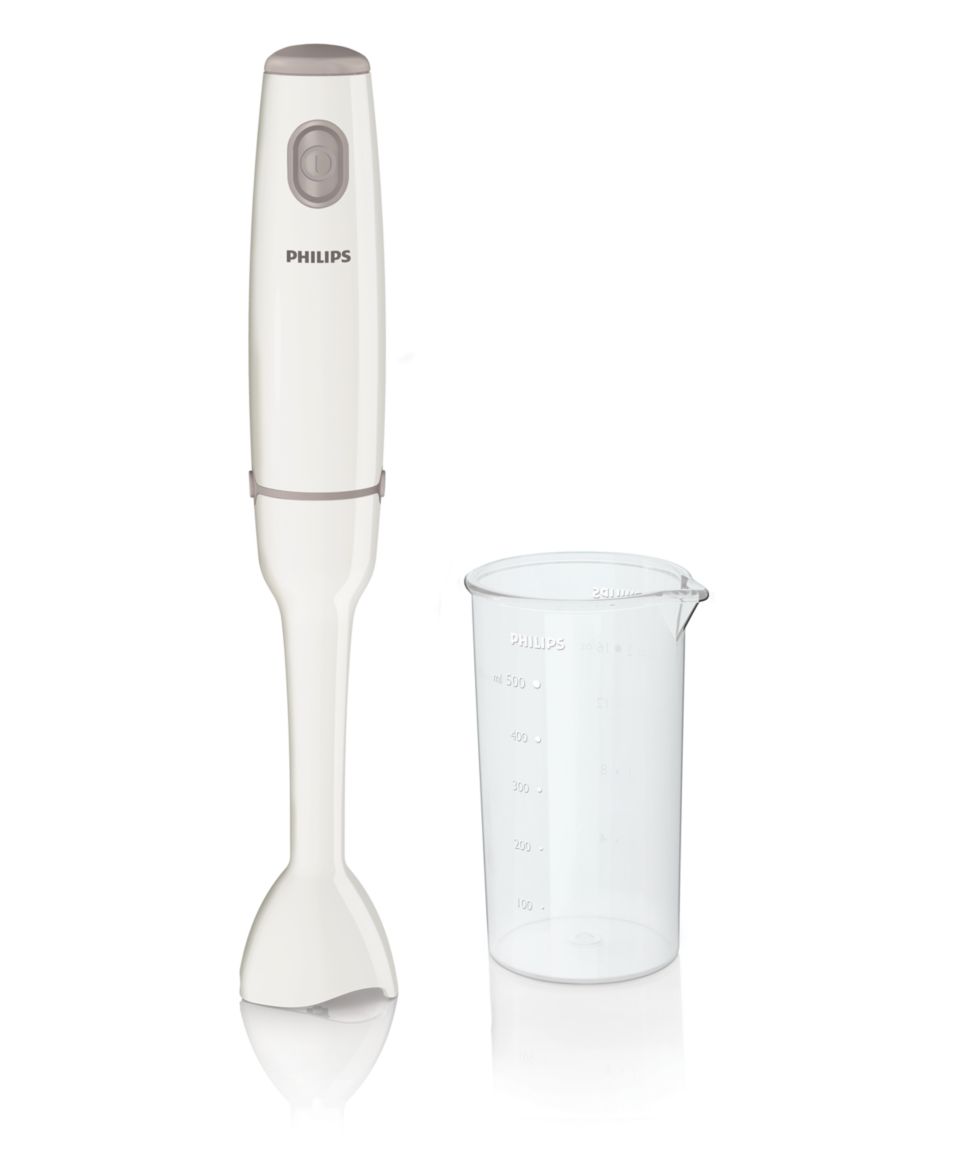 Mixeur plongeant multifonction 2 vitesses Philips HR136600 Blanc 600W