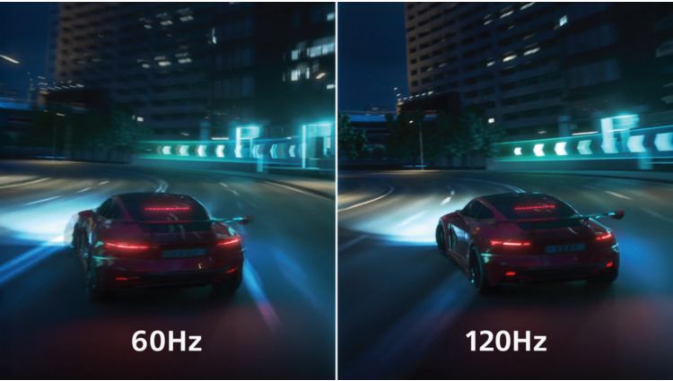 120Hz refresh rates for ultra-smooth images