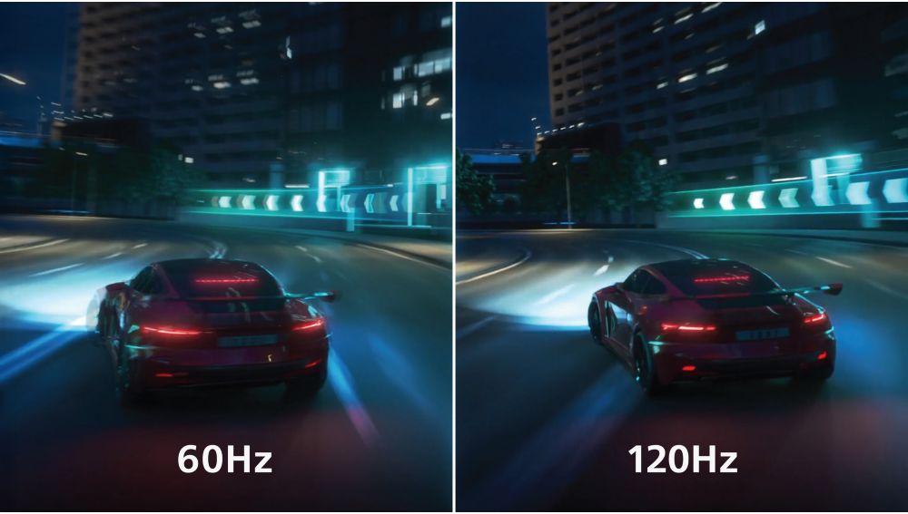 120Hz refresh rates for ultra-smooth images