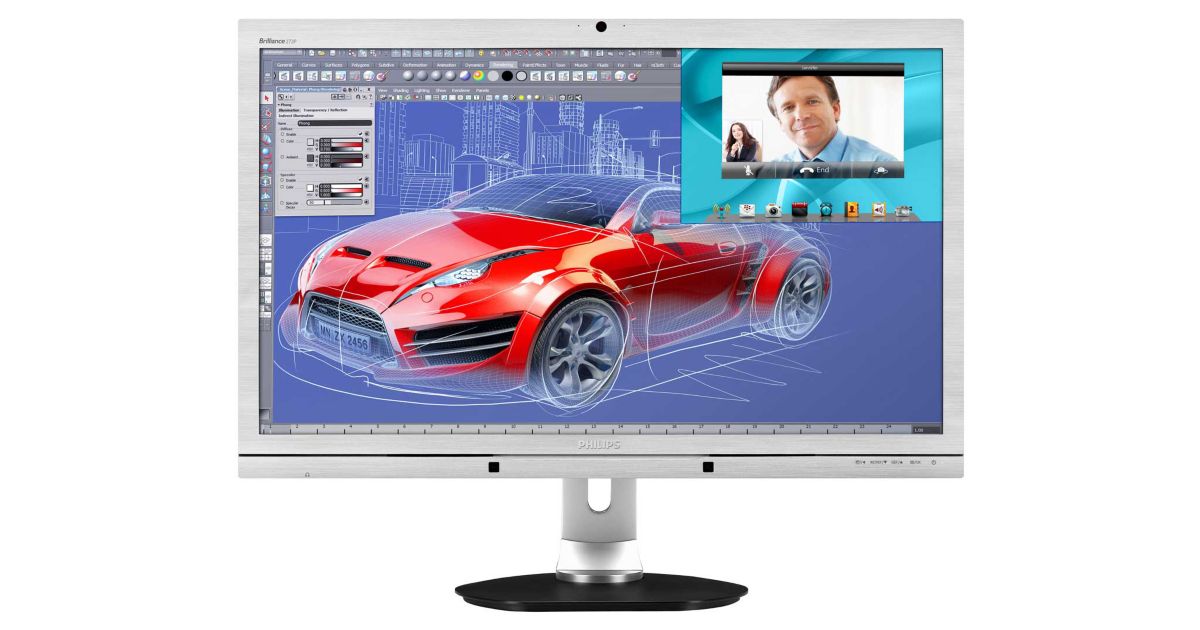 Brilliance Monitor LCD com webcam e MultiView 272P4QPJKES/00 | Philips