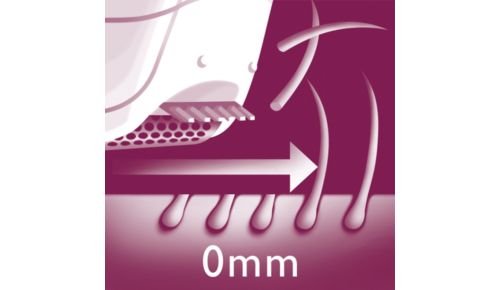 Scherkopf für eine sanfte Rasur an empfindlichen Stellen