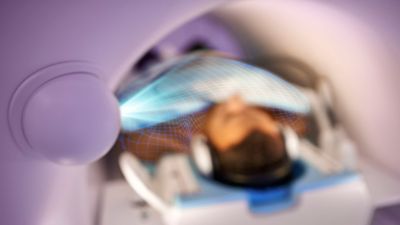 Patient undergoing MRI scan