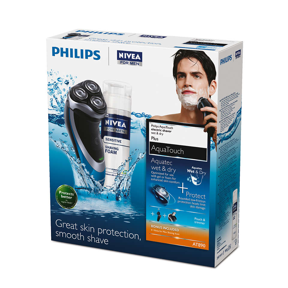 Elektrischer Rasierer Wet & Dry Philips AquaTouch at770/20 