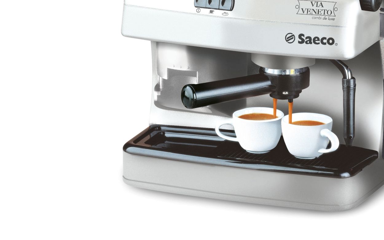 Cafetera Saeco Vía Veneto Combi de Luxe RI9347/01 automática plateada  expreso 230V