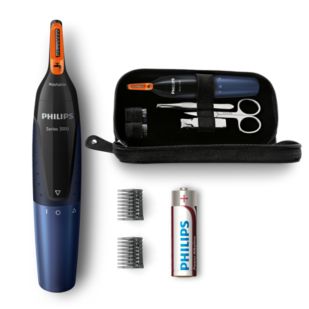 Nose trimmer series 5000 Comfortabele neustrimmer en manicureset