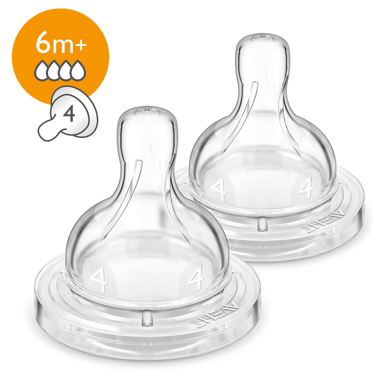 Philips Avent Classic Teat Fast Flow 2Pk 
