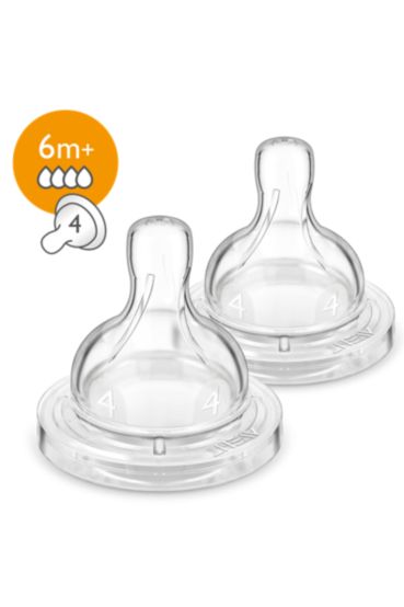 Anti-colic baby bottle teats for a fast flow