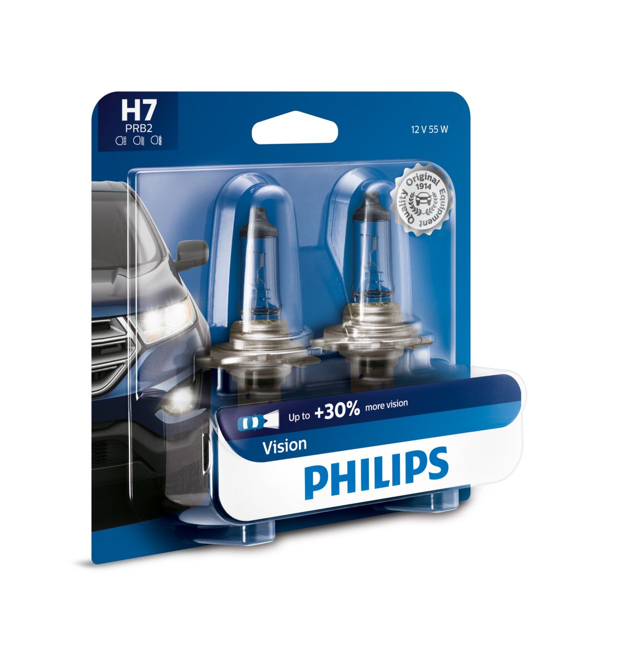 12972PR Original Philips H7 12V 55W +30% Head Lamp Halogen Bulb