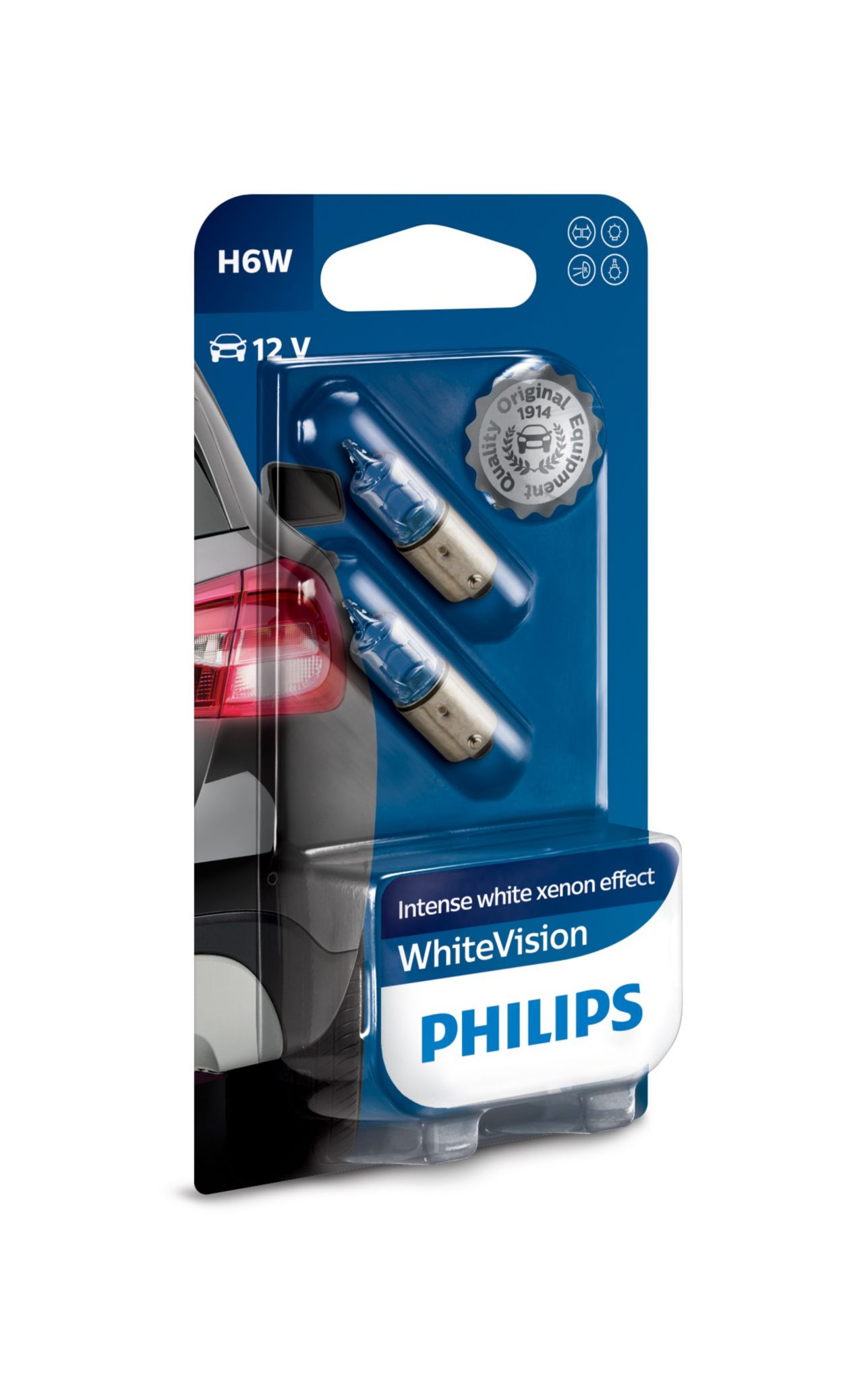 Philips - White Vision Ultra H6W 12036WHVB2 (Pair)