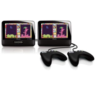 Dual screen portable DVD player