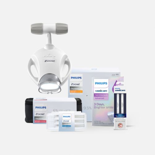 Zoom! whitening solutions arranged together