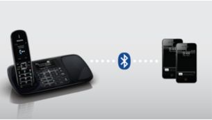 Permet de connecter deux mobiles à votre téléphone fixe via Bluetooth®