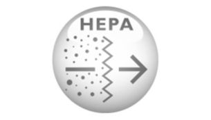 Washable HEPA 12 filter, 99.5% filtration