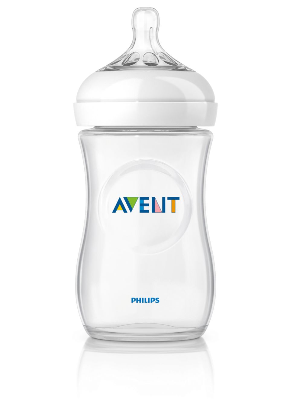 Philips Avent Biberon Naturel avec dessins d'éléphants rose, 9oz, 3pk,  SCF669/33 