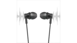 密閉型のインイヤー設計により低音を強化し、ノイズを遮断