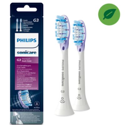 Bild von Philips G3 Premium Gum Care - 2x Weiße Bürstenköpfe für Schallzahnbürste - HX9052/17
