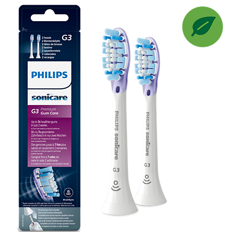 HX9052/17 Philips Sonicare G3 Premium Gum Care 2x Testine bianche per spazzolino sonico