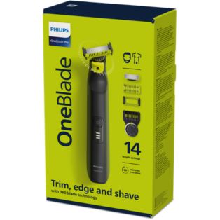 OneBlade Pro 360 Rechargeable shaver and trimmer with accessories