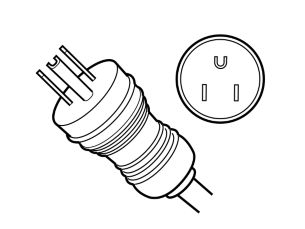 Respironics Netzkabel,3-adrig,abgewink.,Nordam.,10A