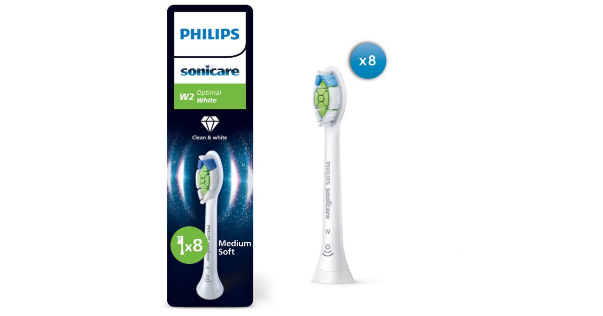Philips Sonicare Optimal White 8-balenie kefkových nadstavcov HX6068/87 - hlavný produktový obrázok Philips
