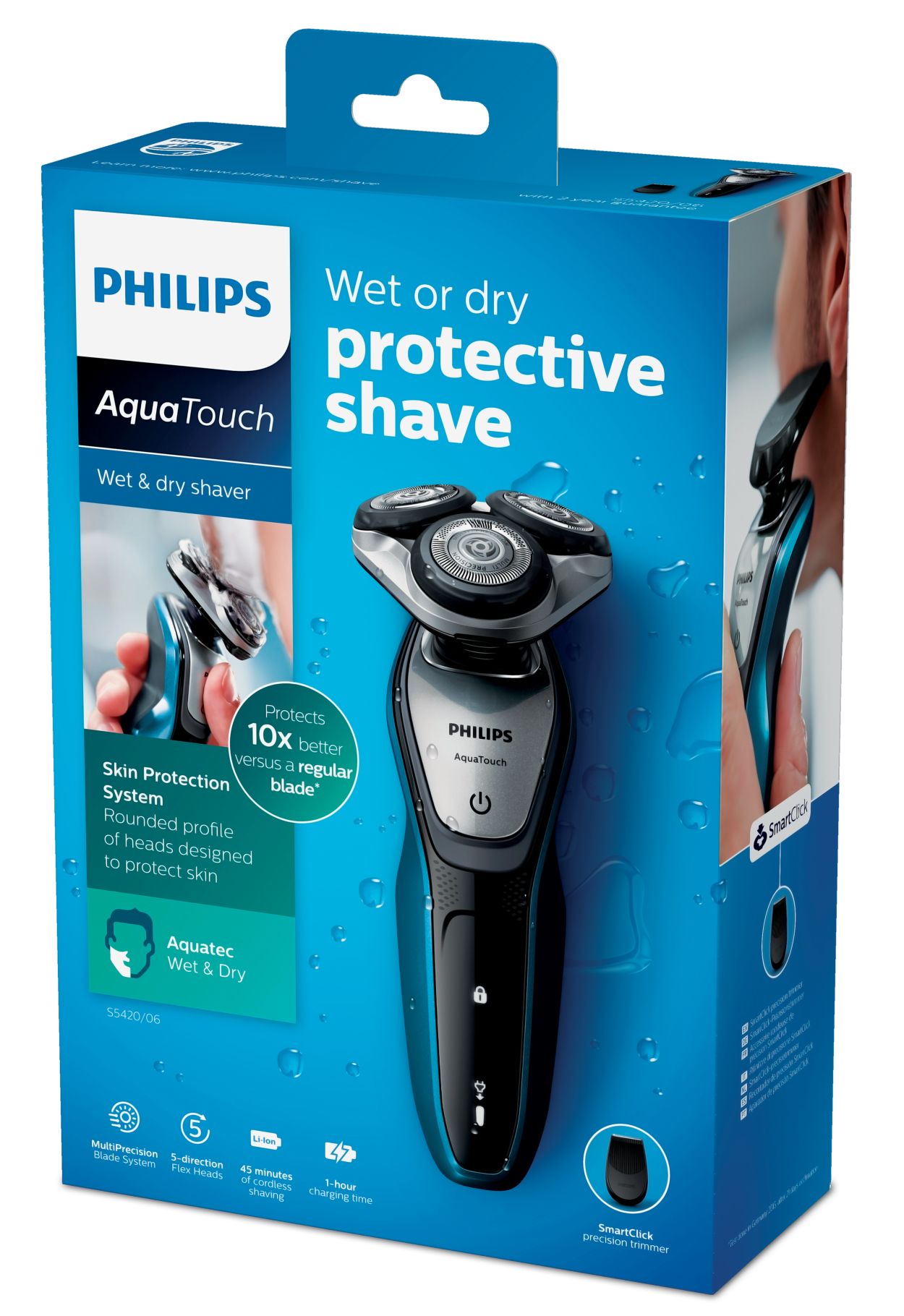 Shaver series 5000 Máquina de barbear elétrica a húmido e a seco S5420/06