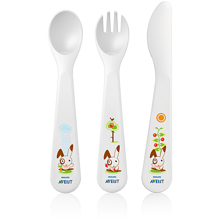 SCF714/10 Philips Avent Toddler fork, spoon and knife 18m+