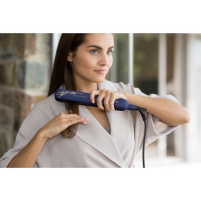 Shiny smooth hair with KeraShine protection