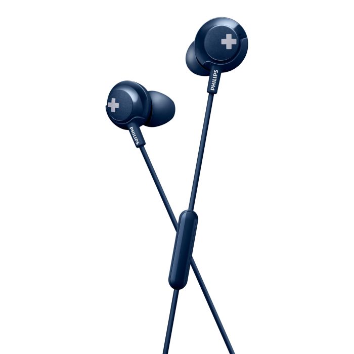 Philips bass+ she4305 headphones with mic sales