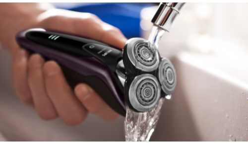 Rasierer kann unter fließendem Wasser gereinigt werden