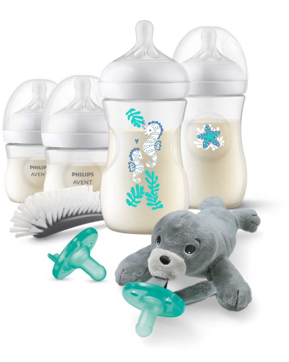 Philips Avent Natural All-In-One Baby Bottle Gift Set with Snuggle